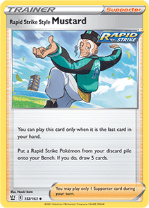 SWORD AND SHIELD, Battle Styles - 132/163 : Rapid Strike Style Mustard (Reverse Holo) (7496705474807)