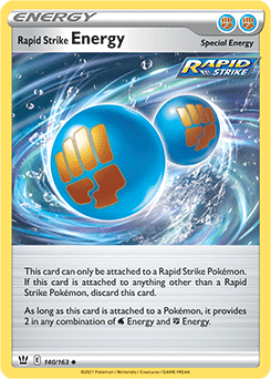 SWORD AND SHIELD, Battle Styles - 140/163 : Rapid Strike Energy (Reverse Holo) (6860863144102)