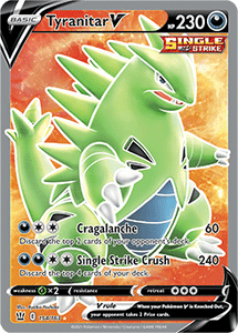 SWORD AND SHIELD, Battle Styles - 154/163 : Tyranitar V (Full Art) (6860760154278)