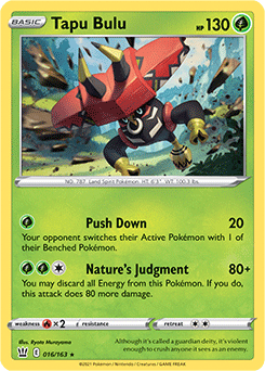 SWORD AND SHIELD, Battle Styles - 016/163 : Tapu Bulu (Holo) (7496705999095)