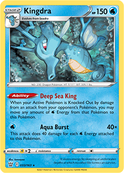 SWORD AND SHIELD, Battle Styles - 033/163 : Kingdra (Reverse Holo) (7725080379639)