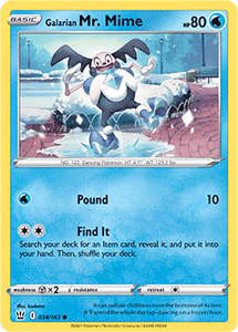 SWORD AND SHIELD, Battle Styles - 034/163 : Galarian Mr. Mime (Reverse Holo) (6860815171750)