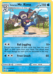 SWORD AND SHIELD, Battle Styles - 035/163 : Galarian Mr.Rime (Reverse Holo) (7496697512183)