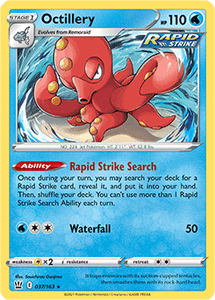 SWORD AND SHIELD, Battle Styles - 037/163 : Octillery (Holo) (6860777128102)