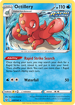 SWORD AND SHIELD, Battle Styles - 037/163 : Octillery (Reverse Holo) (7725080674551)