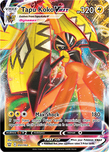 SWORD AND SHIELD, Battle Styles - 051/163 : Tapu Koko VMAX (Full Art) (7496710226167)