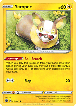 SWORD AND SHIELD, Battle Styles - 052/163 : Yamper (Reverse Holo) (6860823756966)