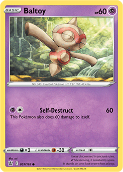 SWORD AND SHIELD, Battle Styles - 057/163 : Baltoy (Reverse Holo) (7496699543799)