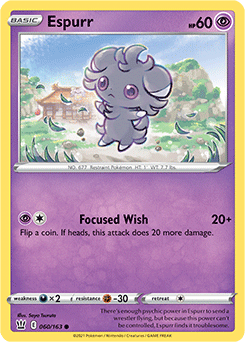 SWORD AND SHIELD, Battle Styles - 060/163 : Espurr (Reverse Holo) (7496700166391)