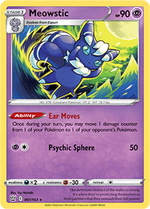 SWORD AND SHIELD, Battle Styles - 061/163 : Meowstic (Holo) (6860778406054)