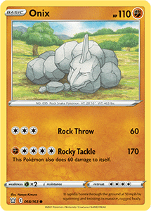 SWORD AND SHIELD, Battle Styles - 068/163 : Onix (Reverse Holo) (6860826050726)