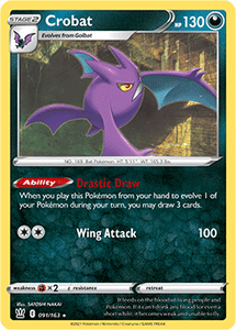 SWORD AND SHIELD, Battle Styles - 091/163 : Crobat (Holo) (6860783026342)