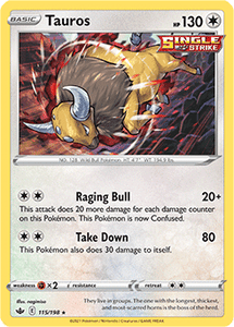 SWORD AND SHIELD, Chilling Reign - 115/163 : Tauros (Holo) (6863019933862)