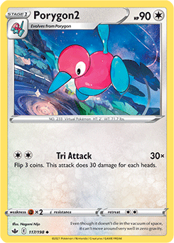 SWORD AND SHIELD, Chilling Reign - 117/163 : Porygon2 (Reverse Holo) (7066244153510)