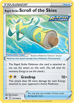 SWORD AND SHIELD, Chilling Reign - 151/163 : Rapid Strike Scroll of the Skies (Reverse Holo) (7743406145783)