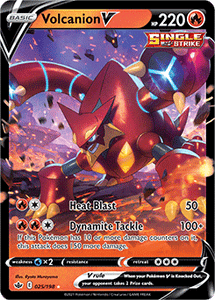 SWORD AND SHIELD, Chilling Reign - 025/163 : Volcanion V (Half Art) (7743421546743)