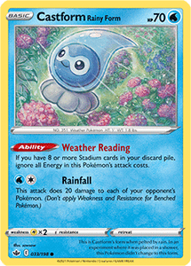 SWORD AND SHIELD, Chilling Reign - 033/163 : Castform Rainy Form (Reverse Holo) (7066233700518)