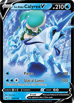 SWORD AND SHIELD, Chilling Reign - 045/163 : Ice Rider Calyrex V (Half Art) (7066253688998)