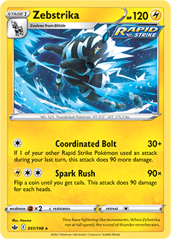 SWORD AND SHIELD, Chilling Reign - 051/163 : Zebstrika (Reverse Holo) (7023315091622)