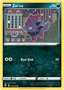 SWORD AND SHIELD, Evolving Skies - 102/203 : Zorua (Reverse Holo) (7744060063991)