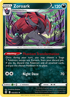 SWORD AND SHIELD, Evolving Skies - 103/203 : Zoroark (Holo) (7860940177655)