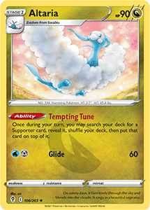 SWORD AND SHIELD, Evolving Skies - 106/203 : Altaria (Reverse Holo) (7744060653815)