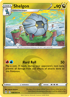 SWORD AND SHIELD, Evolving Skies - 108/203 : Shelgon(Reverse Holo) (7744060752119)