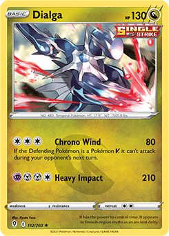 SWORD AND SHIELD, Evolving Skies - 112/203 : Dialga (Reverse Holo) (7744060915959)