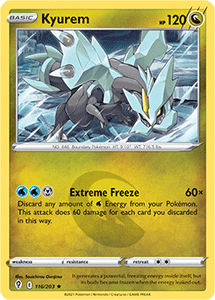 SWORD AND SHIELD, Evolving Skies - 116/203 : Kyurem (Reverse Holo) (7744061112567)