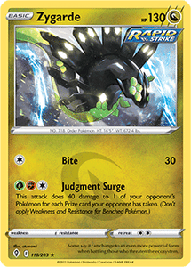 SWORD AND SHIELD, Evolving Skies - 118/203 : Zygarde (Reverse Holo) (7744061210871)