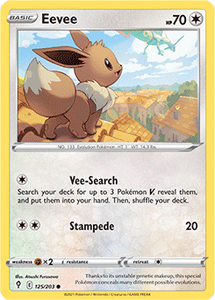 SWORD AND SHIELD, Evolving Skies - 125/203 : Eevee (Reverse Holo) (7744061604087)