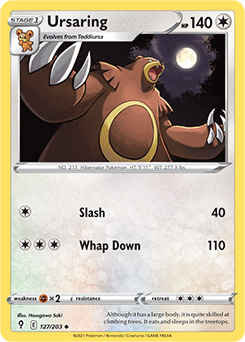 SWORD AND SHIELD, Evolving Skies - 127/203 : Ursaring (Reverse Holo) (7744061702391)