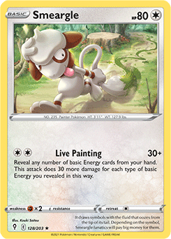 SWORD AND SHIELD, Evolving Skies - 128/203 : Smeargle (Reverse Holo) (7744061866231)