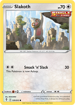 SWORD AND SHIELD, Evolving Skies - 129/203 : Slakoth (Reverse Holo) (7744061931767)