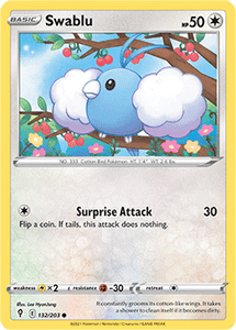 SWORD AND SHIELD, Evolving Skies - 132/203 : Swablu (Reverse Holo) (7744062128375)