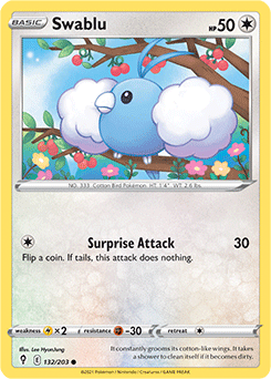 SWORD AND SHIELD, Evolving Skies - 132/203 : Swablu (Reverse Holo) (7744062128375)