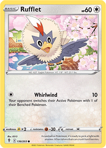 SWORD AND SHIELD, Evolving Skies - 136/203 : Rufflet (Reverse Holo) (7744062423287)