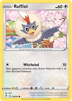 SWORD AND SHIELD, Evolving Skies - 136/203 : Rufflet (Reverse Holo) (7744062423287)