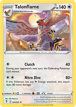 SWORD AND SHIELD, Evolving Skies - 140/203 : Talonflame (Reverse Holo) (7744062685431)