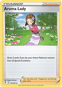 SWORD AND SHIELD, Evolving Skies - 141/203 : Aroma Lady (Reverse Holo) (7744062783735)