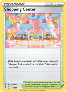 SWORD AND SHIELD, Evolving Skies - 157/203 : Shopping Center (Reverse Holo) (7744063832311)