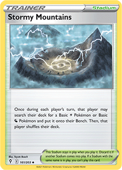 SWORD AND SHIELD, Evolving Skies - 161/203 : Stormy Mountains (Reverse Holo) (7744064028919)