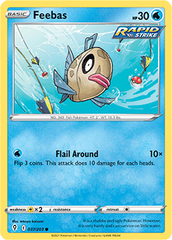 SWORD AND SHIELD, Evolving Skies - 037/203 : Feebas (Reverse Holo) (7744046825719)