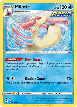 SWORD AND SHIELD, Evolving Skies - 038/203 : Milotic (Reverse Holo) (7744046891255)