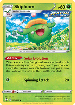 SWORD AND SHIELD, Evolving Skies - 003/203 : Skiploom (Reverse Holo) (7744045383927)