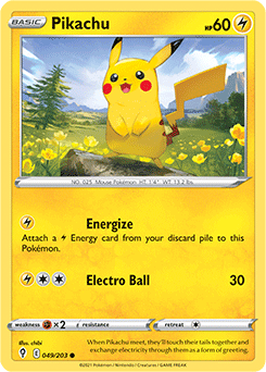 SWORD AND SHIELD, Evolving Skies - 049/203 : Pikachu (Reverse Holo) (7744047284471)