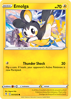 SWORD AND SHIELD, Evolving Skies - 057/203 : Emolga (Reverse Holo) (7744055312631)