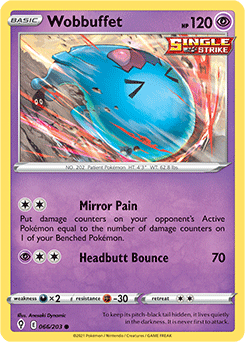 SWORD AND SHIELD, Evolving Skies - 066/203 : Wobbuffet (Reverse Holo) (7744055673079)