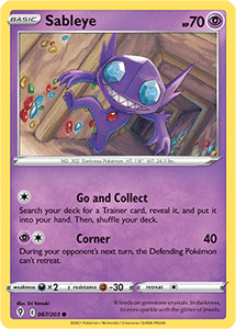 SWORD AND SHIELD, Evolving Skies - 067/203 : Sableye (Reverse Holo) (7744055804151)