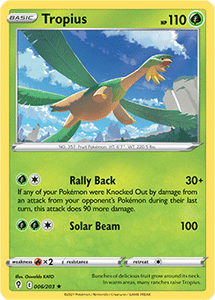 SWORD AND SHIELD, Evolving Skies - 006/203 : Tropius (Reverse Holo) (7744045547767)